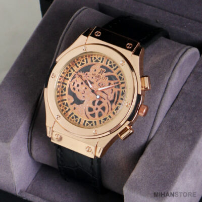 ساعت بند چرم Hublot مدل Bucherer