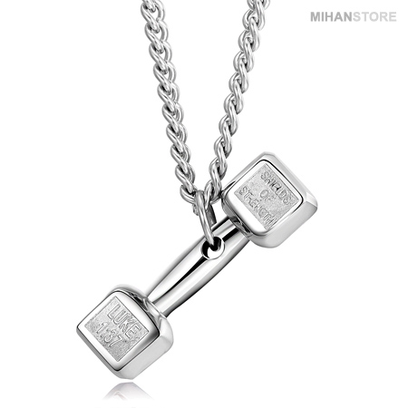گردنبند لاکچری طرح دمبل