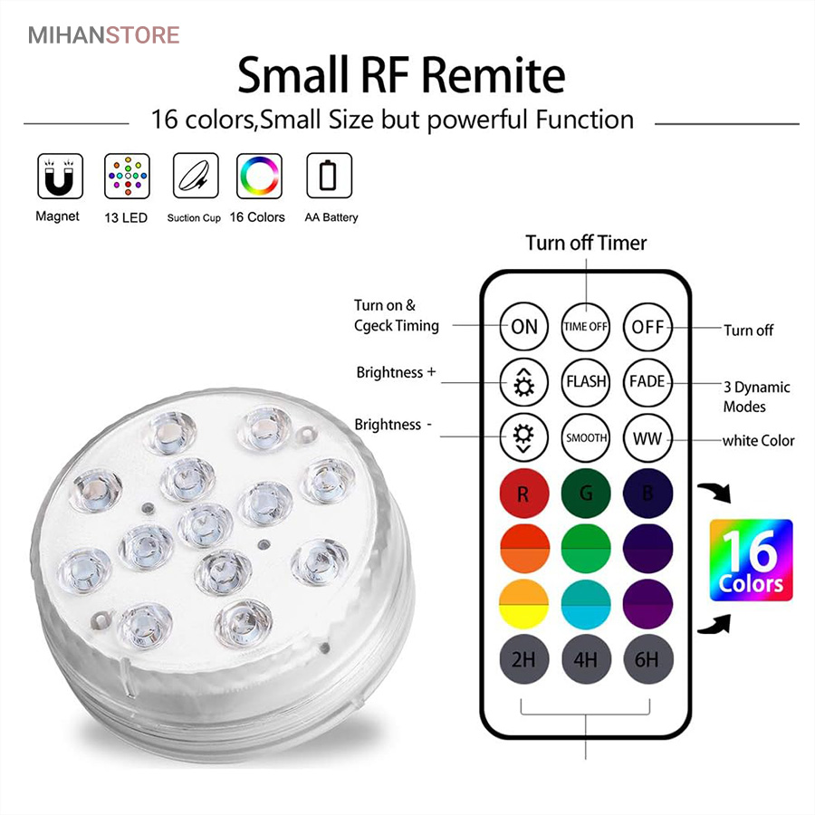 چراغ LED ریموت دار ضد آب